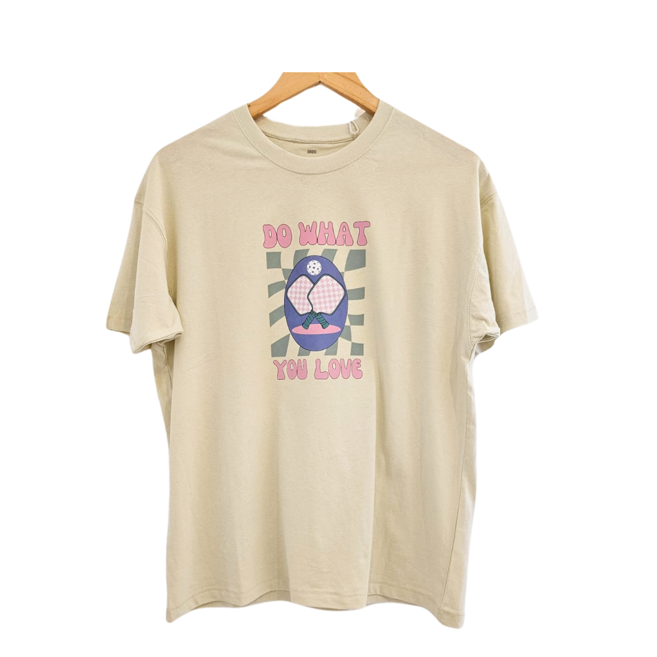 Pickleball Graphic T-Shirt | "Do What You Love" Design | 100% Cotton | Loose Fit | Women's Crew