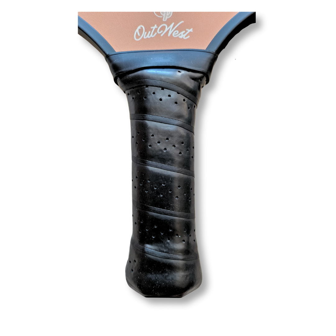 OutWest Sport FAMILY BUNDLE | 2 Adult Sunrise Carbon Fiber Pickleball Paddles, 2 Kids Fiberglass Paddles | 2 Outdoor Pickleballs (Adult paddles are USAPA Approved )