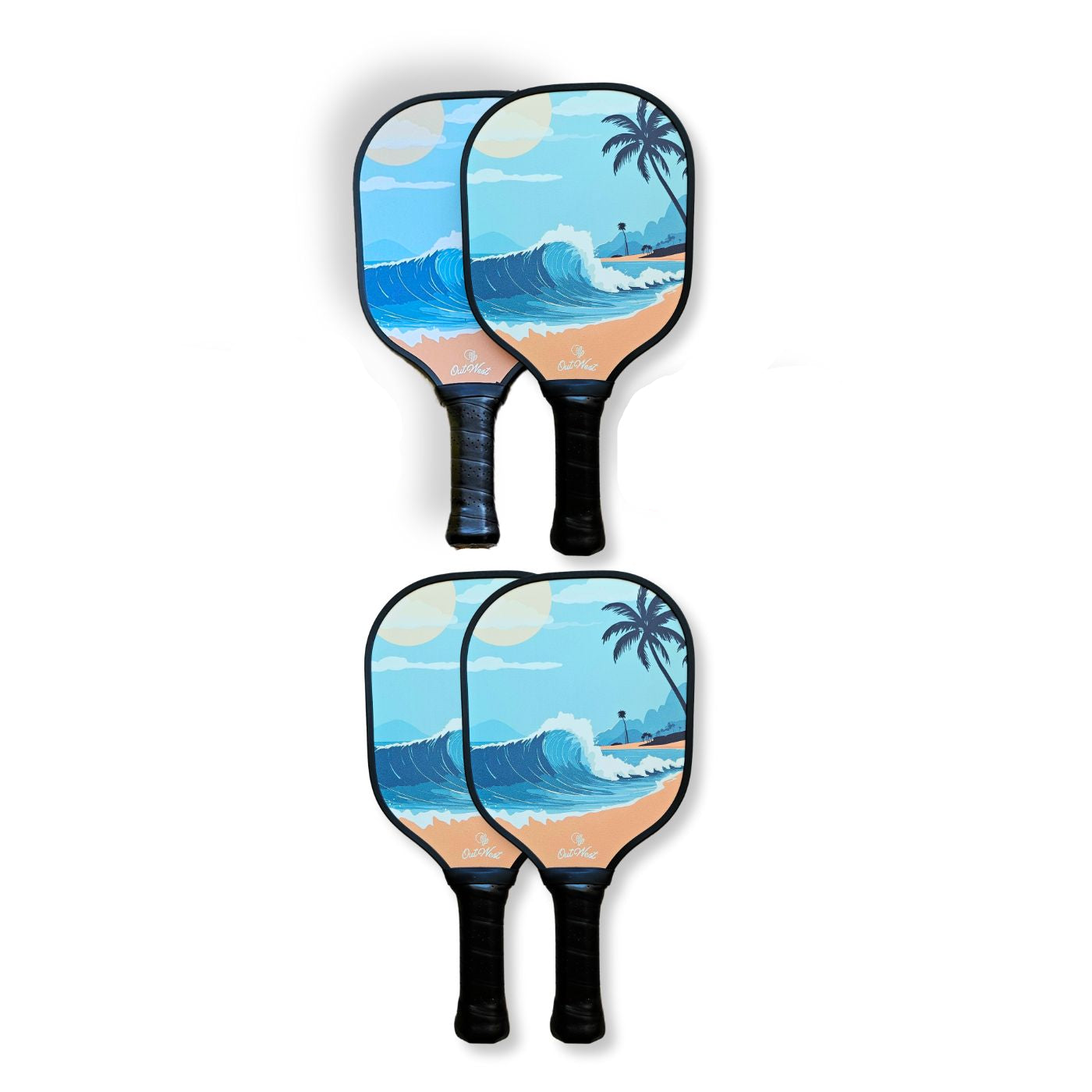 OutWest Sport Kids Fiberglass Pickleball Paddle | LARGE BUNDLE | Includes 4 Paddles