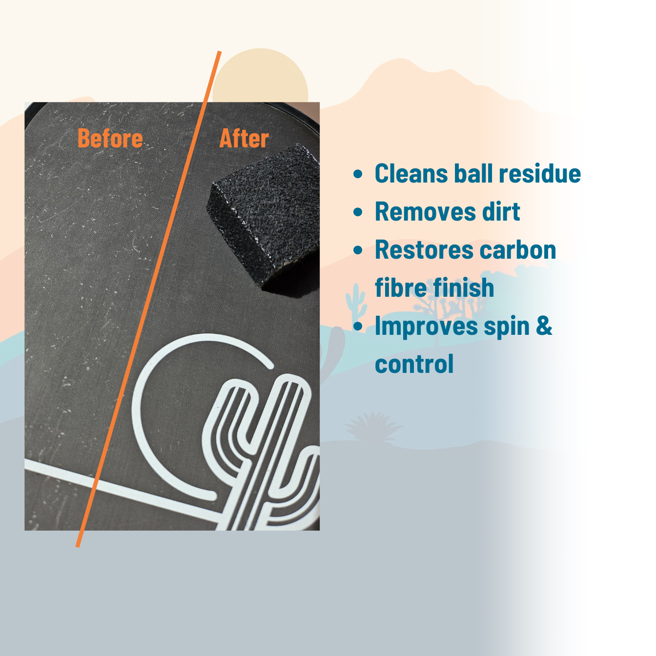 Paddle Erasers (2 Pack) | Pickleball Paddle Cleaners. Remove Dirt, Residue and Scratches
