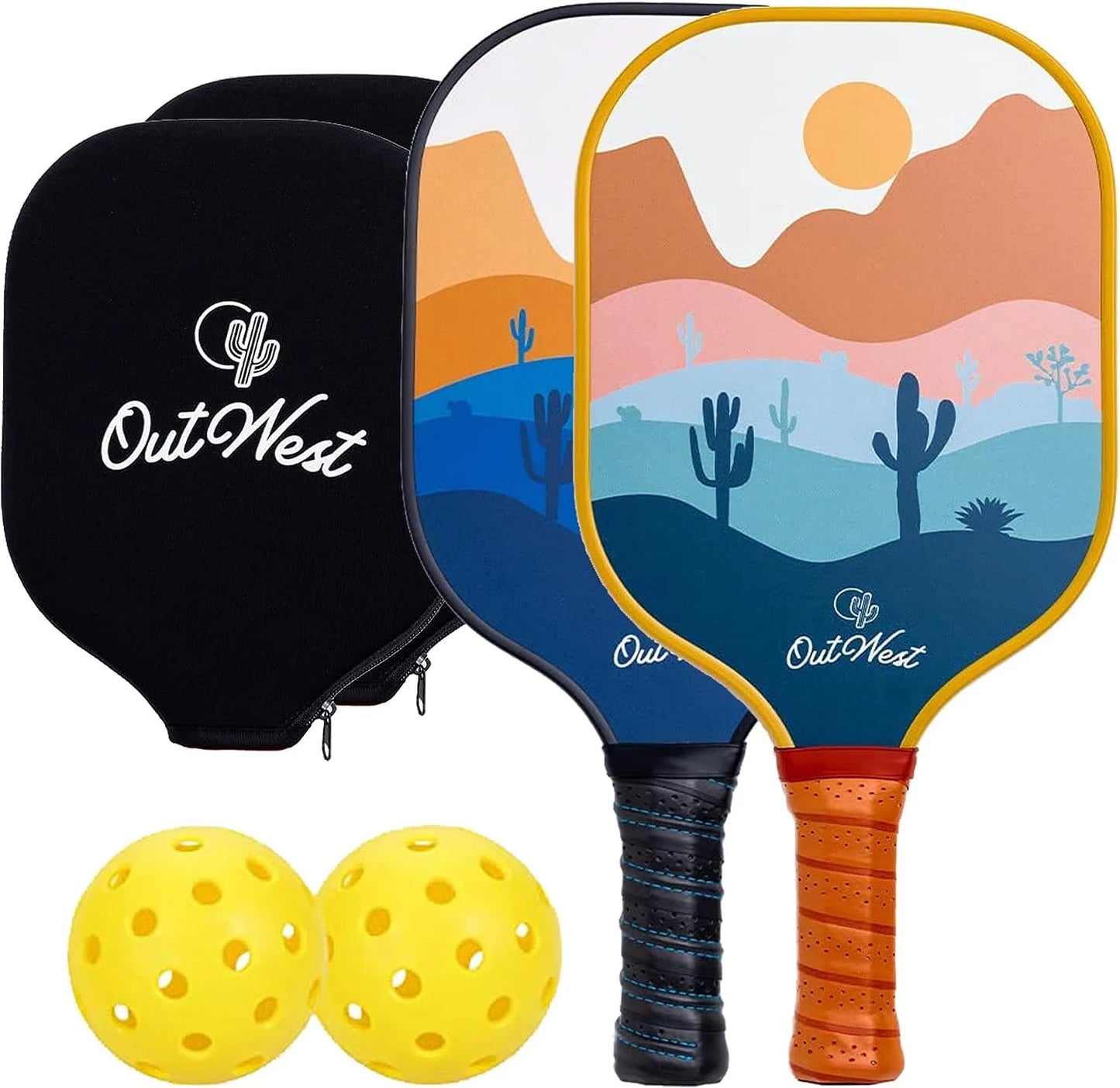 OutWest Sport Sunset/Sunrise Pickleball Paddle Bundle, USAPA Approved